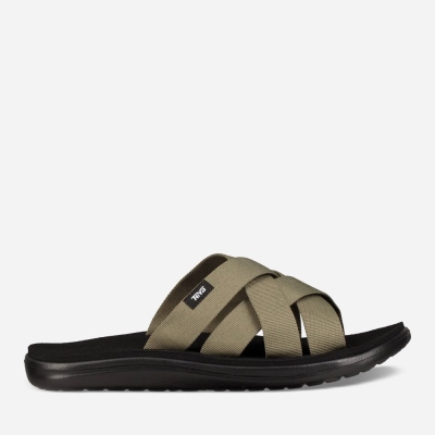 Teva Voya Slide Men's Olive Sandals CA62898 Canada Sale